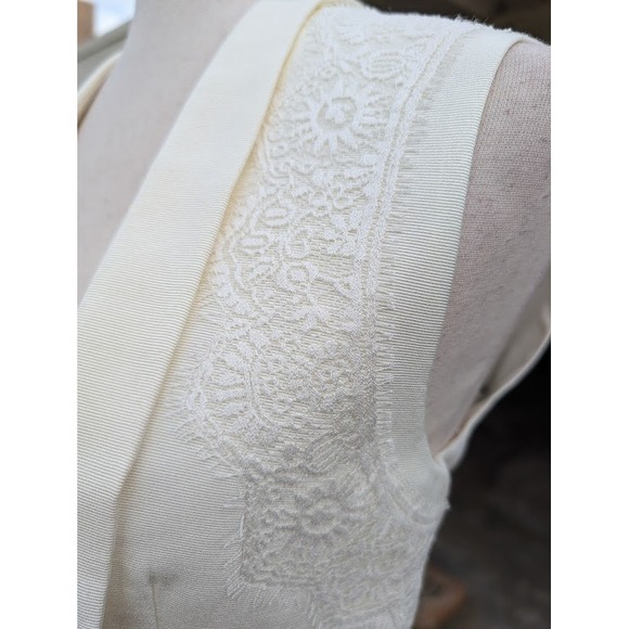 NWT The Kooples White Textured Lace Trim Vest Size FR36/US4 - Picture 9 of 12